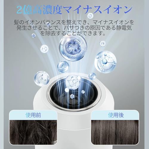  BAGEBER ドライヤー 斬新デザイン 15 s速乾 大風量1300 W 低騒音 コンパクト 軽量 小型 2段階温度-2段階風量調節 NTC温度制御 過熱損傷防止 メモリー機能 2億イオン ナノケア ノズル付き プレゼント 9 ccec 2 fe その他 キッチン 食器