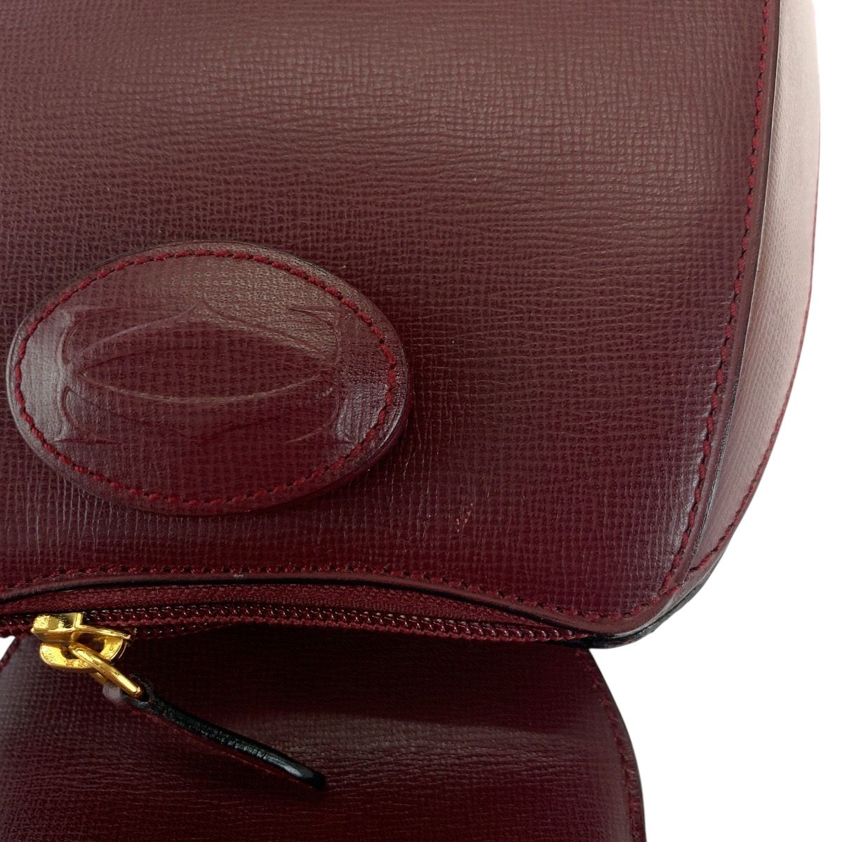 超美品 CARTIER カルティエ マストライン ボルドー ゴールド金具 
