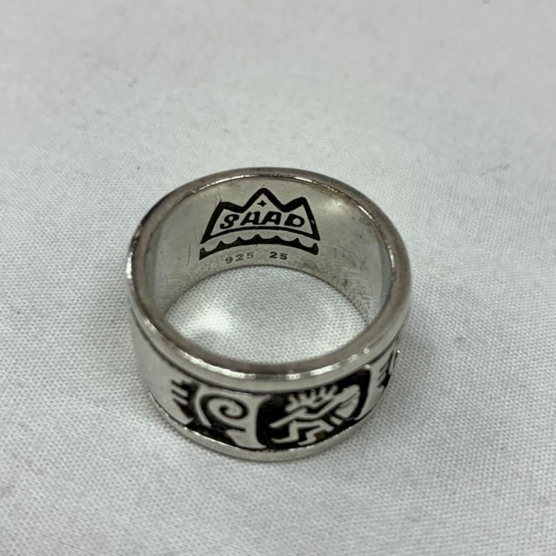 SAAD サード ホピ族 ココペリ ワイドリング シルバー925 サード ホピ オーバーレイ ココペリ シルバー 925 インディアン