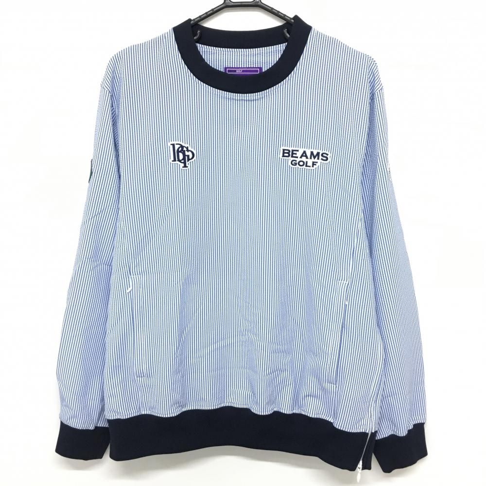 ⭐️近年モデル⭐️ビームスゴルフ L スニード ジャケット ウェア 超美品】ビームスゴルフ スニード ライトブルー×白 サッカー生地
