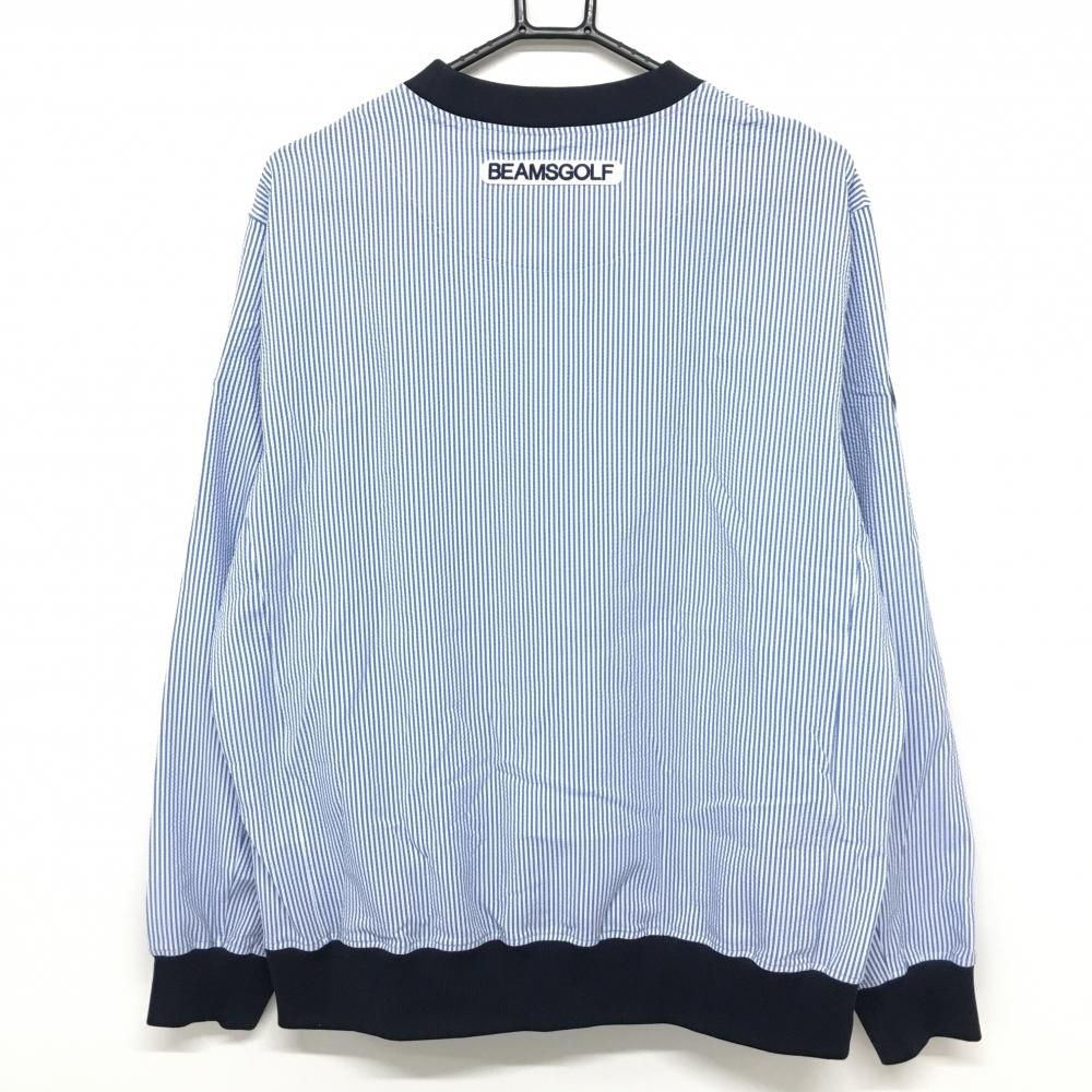 超美品】ビームスゴルフ スニード ライトブルー×白 サッカー生地