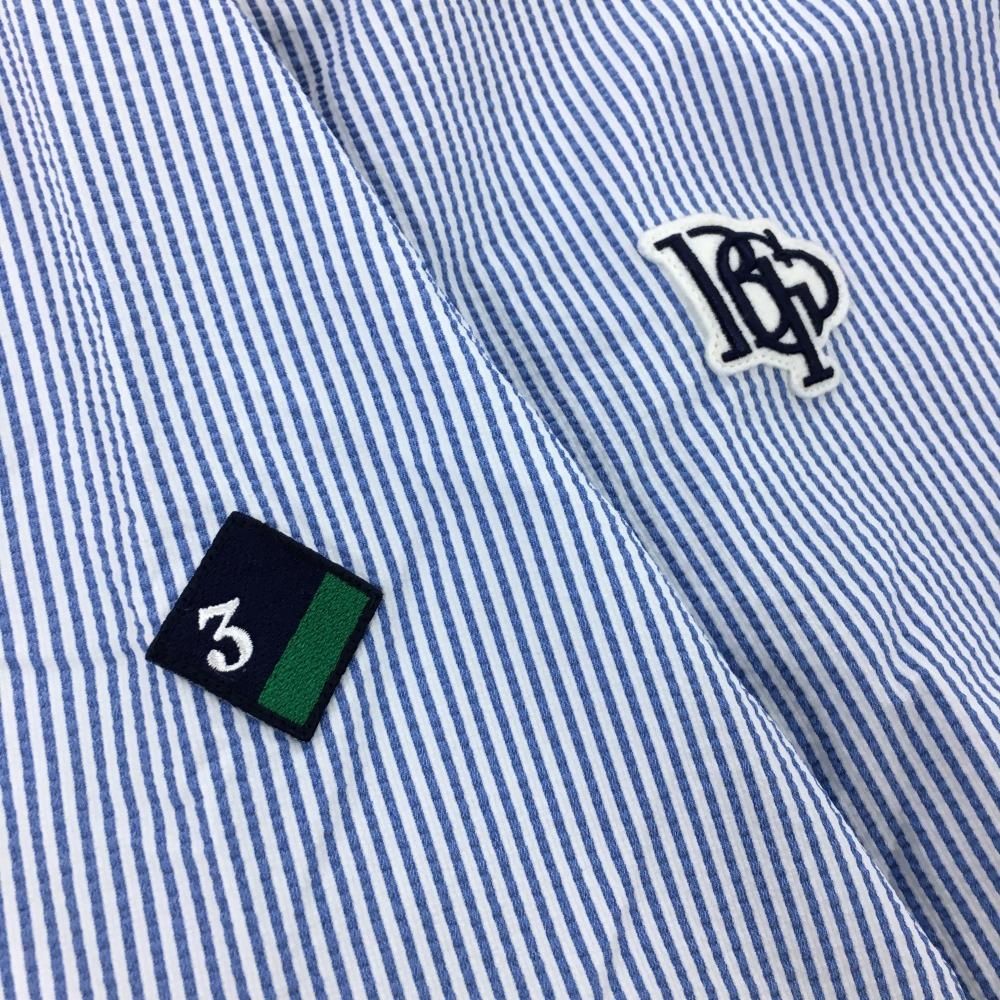 超美品】ビームスゴルフ スニード ライトブルー×白 サッカー生地