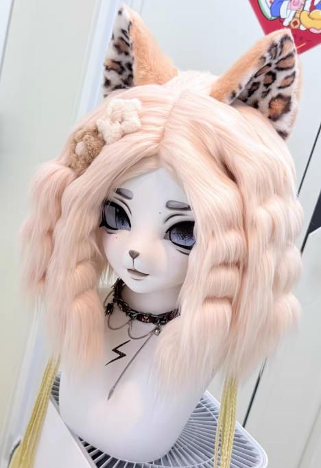 着ぐるみヘッド kigurumi NO 221 豹柄 ファースーツ 全頭ヘッド ケモノ マスク ぬいぐるみ コスプレ コスチューム 一点物