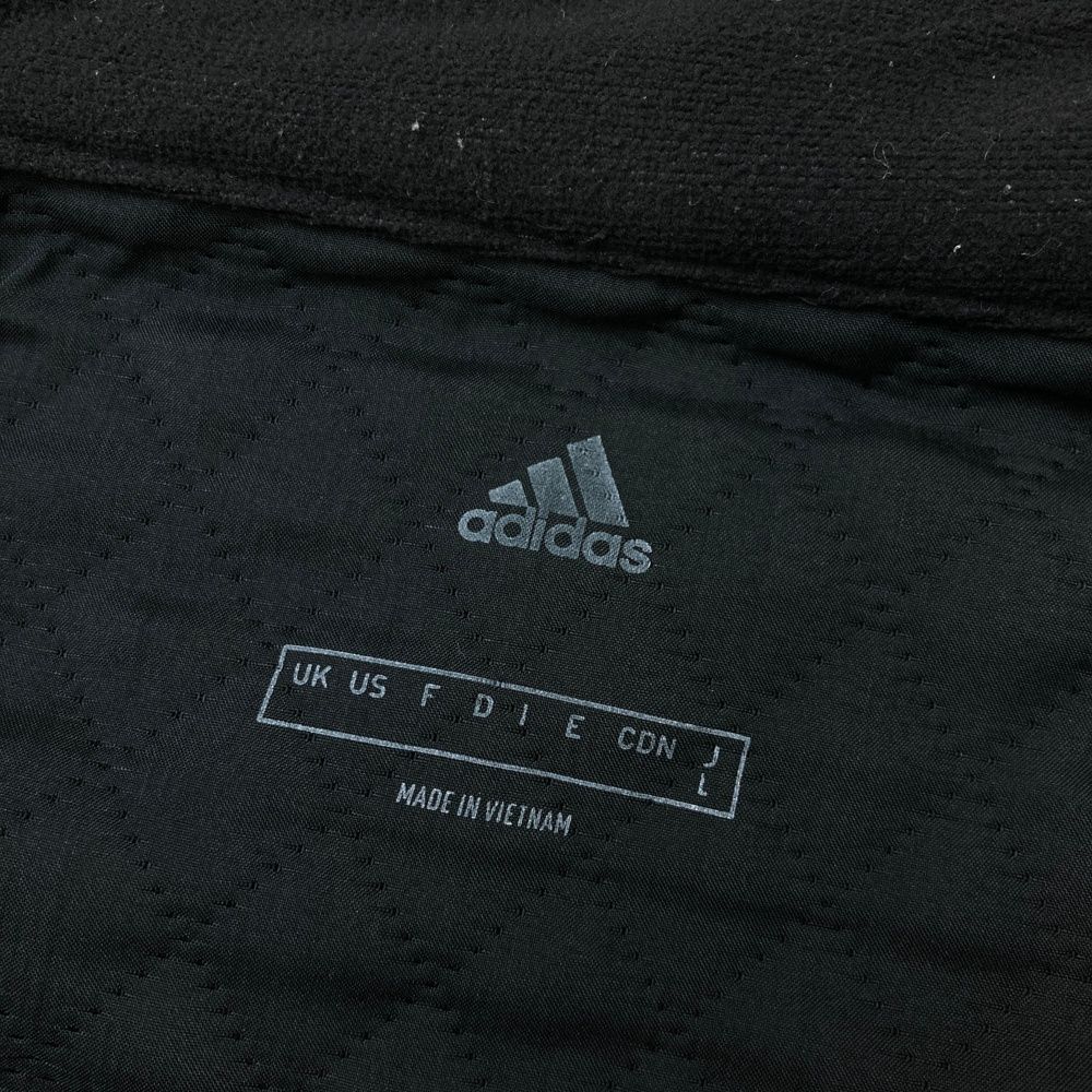 adidas ゴルフ　キルティングジャケット　黒　Lサイズ サイズ：L ADIDAS GOLF アディダスゴルフ ジップ キルティング