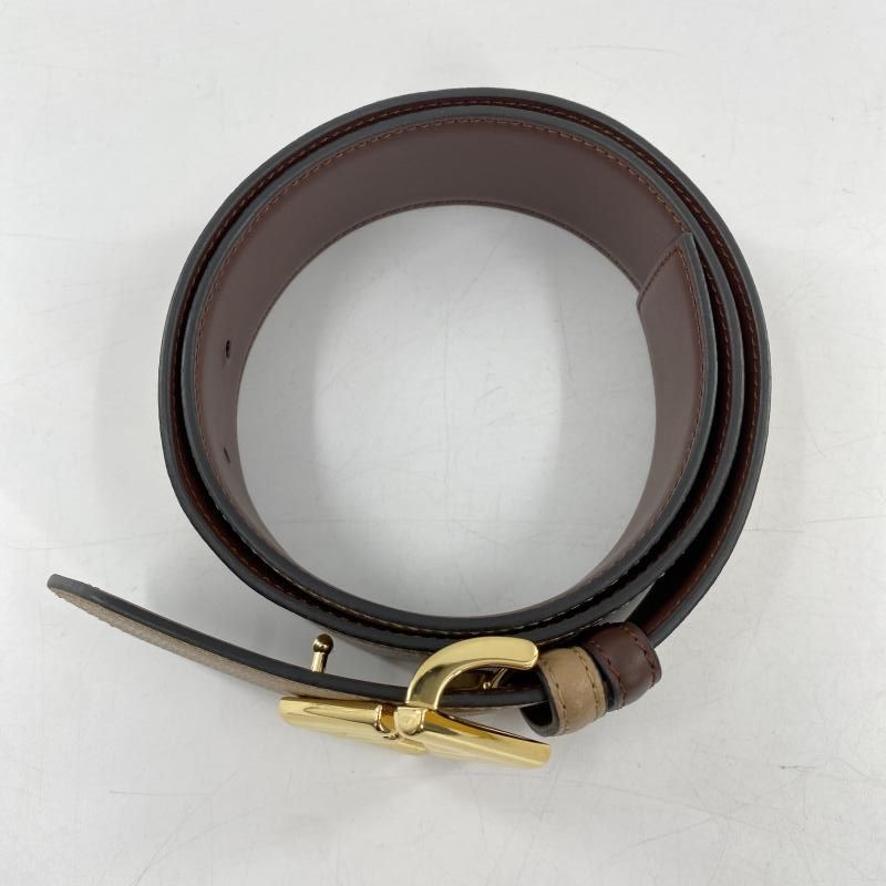 中古】FENDI FFダイヤモンドリバーシブルベルト 8C0736 カーフレザー