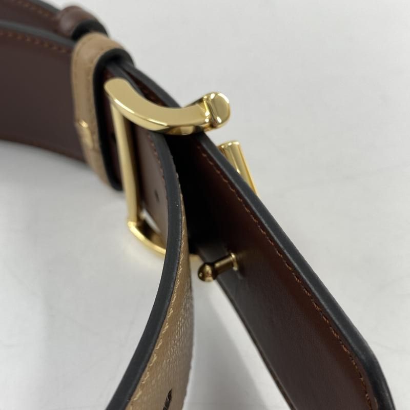 中古】FENDI FFダイヤモンドリバーシブルベルト 8C0736 カーフレザー
