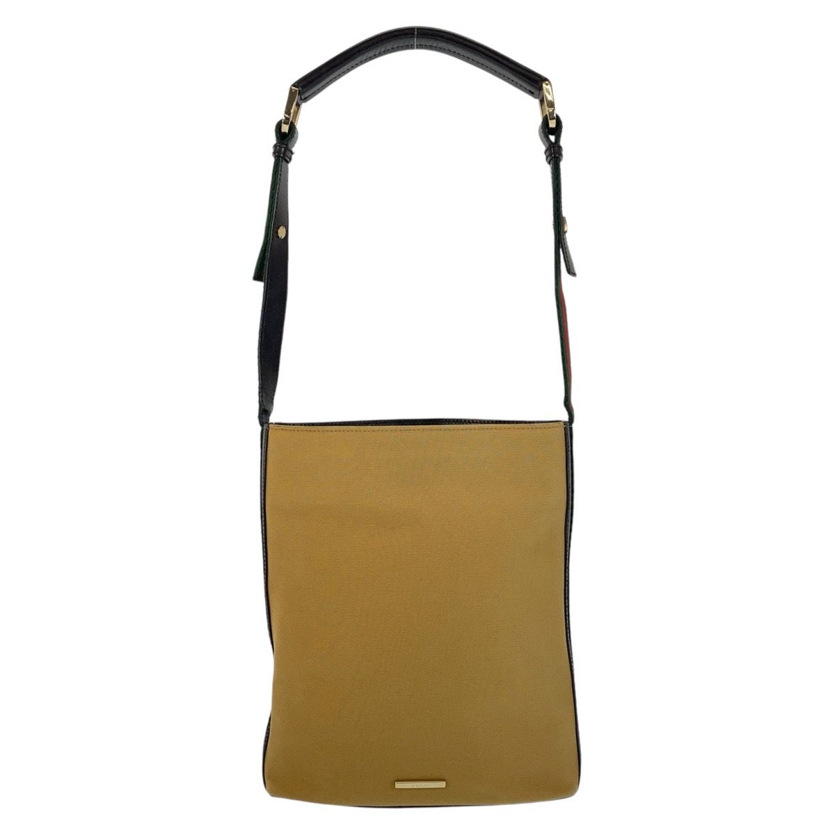 美品 GUCCI グッチ シェリーライン キャメル ブラック 黒 ゴールド金具