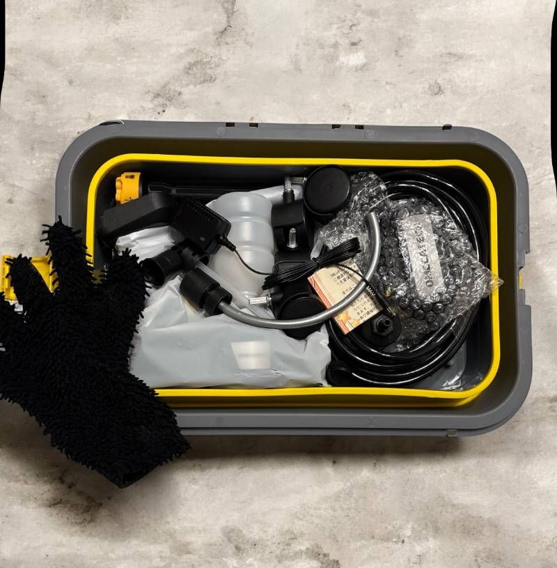 高圧洗浄機 コードレス 充電式 8MPa 強力水圧 20L 折りたたみバケツ