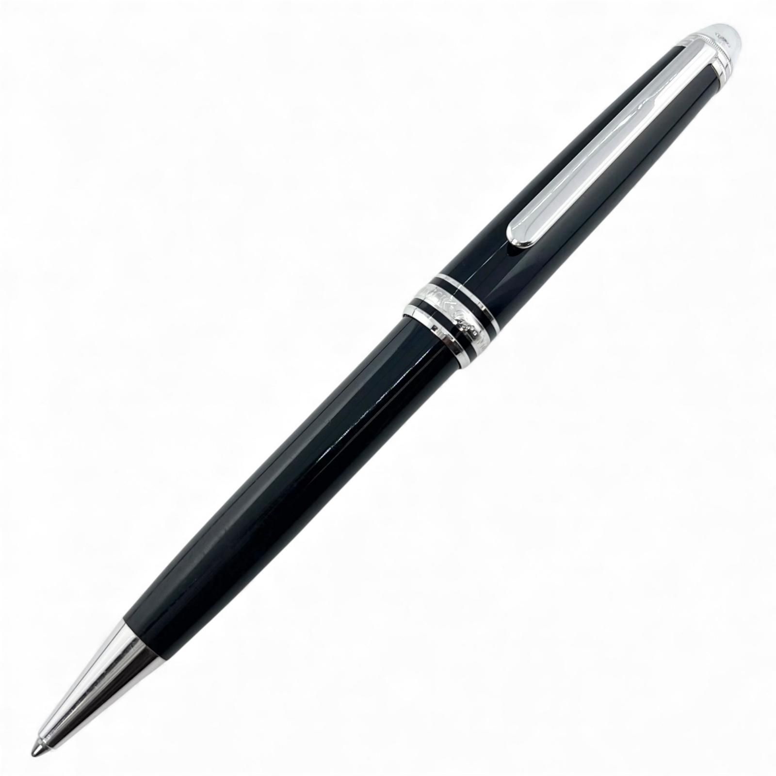 ▲MONTBLANC モンブラン マイスターシュテュック クラシック ダイヤモンド ボールペン ブラック シルバー ドイツ製 メンズ