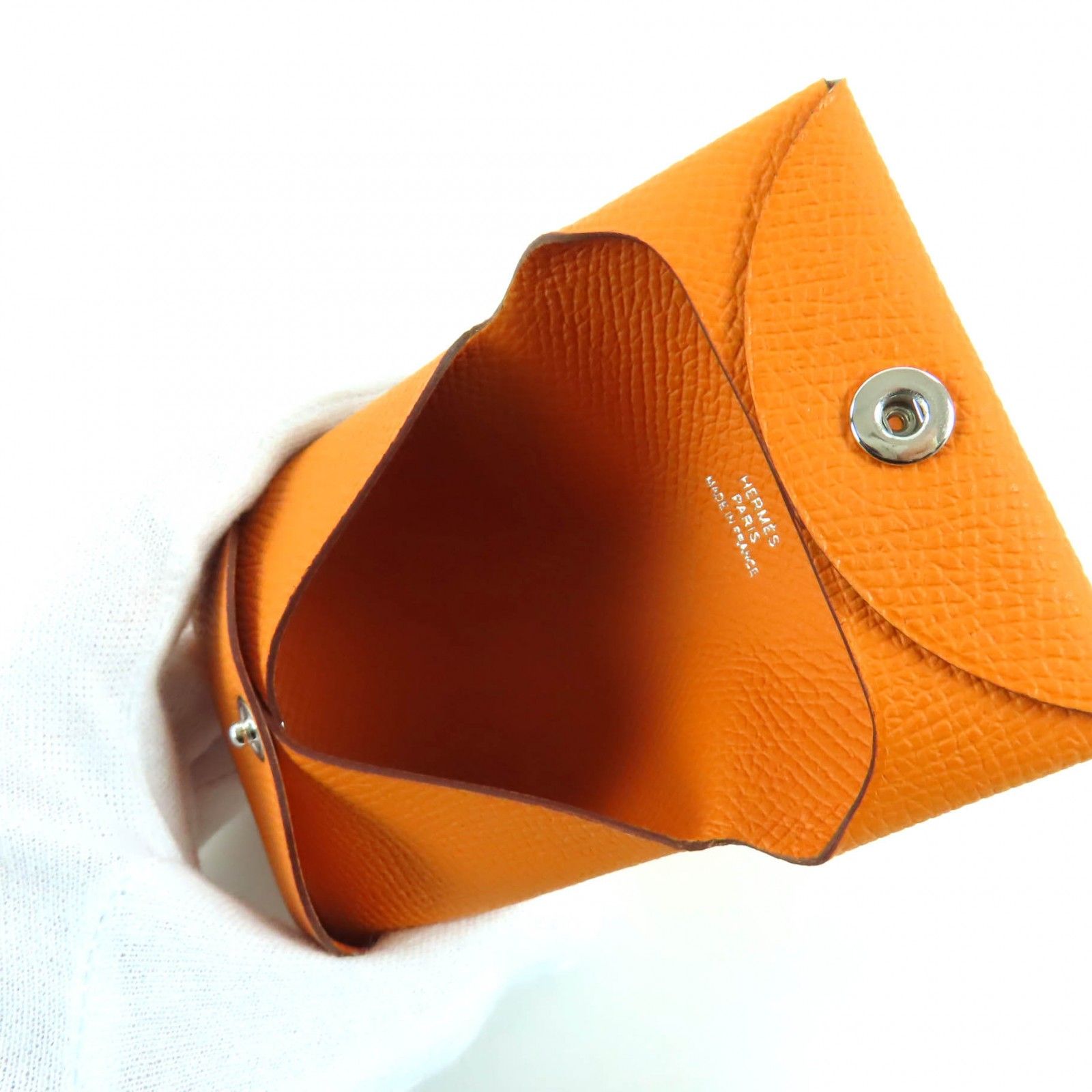 未使用品☆HERMES エルメス バスティア オレンジ ヴォーエプソン