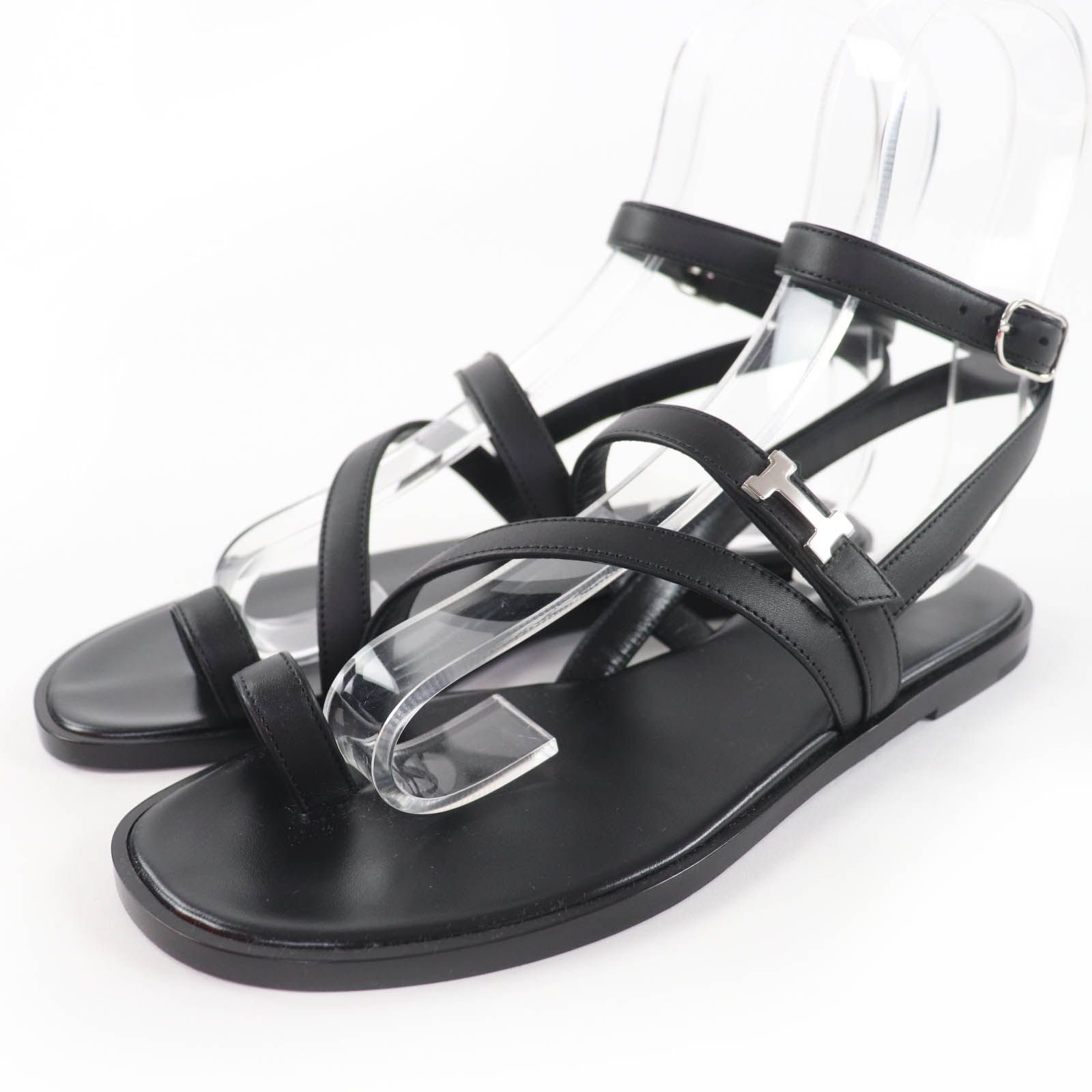 【美品】HERMES（エルメス）/サンダル/ミュール/アルマ/H金具 未使用品☆HERMES エルメス アルモニ シルバー金具 H金具 アンクル