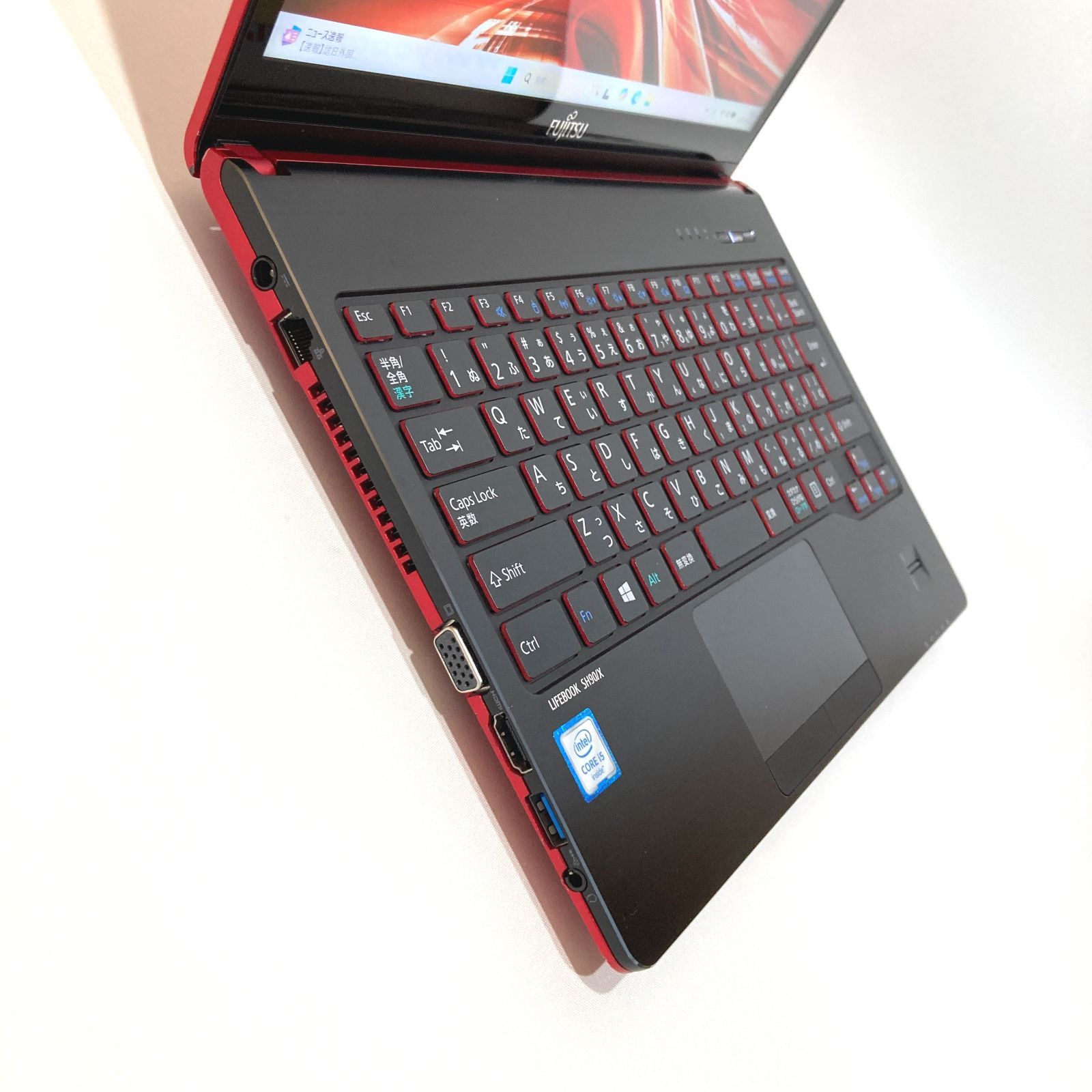 初心者✨快速i5・タッチパネル◇赤・黒◇すぐ使えるノートパソコン