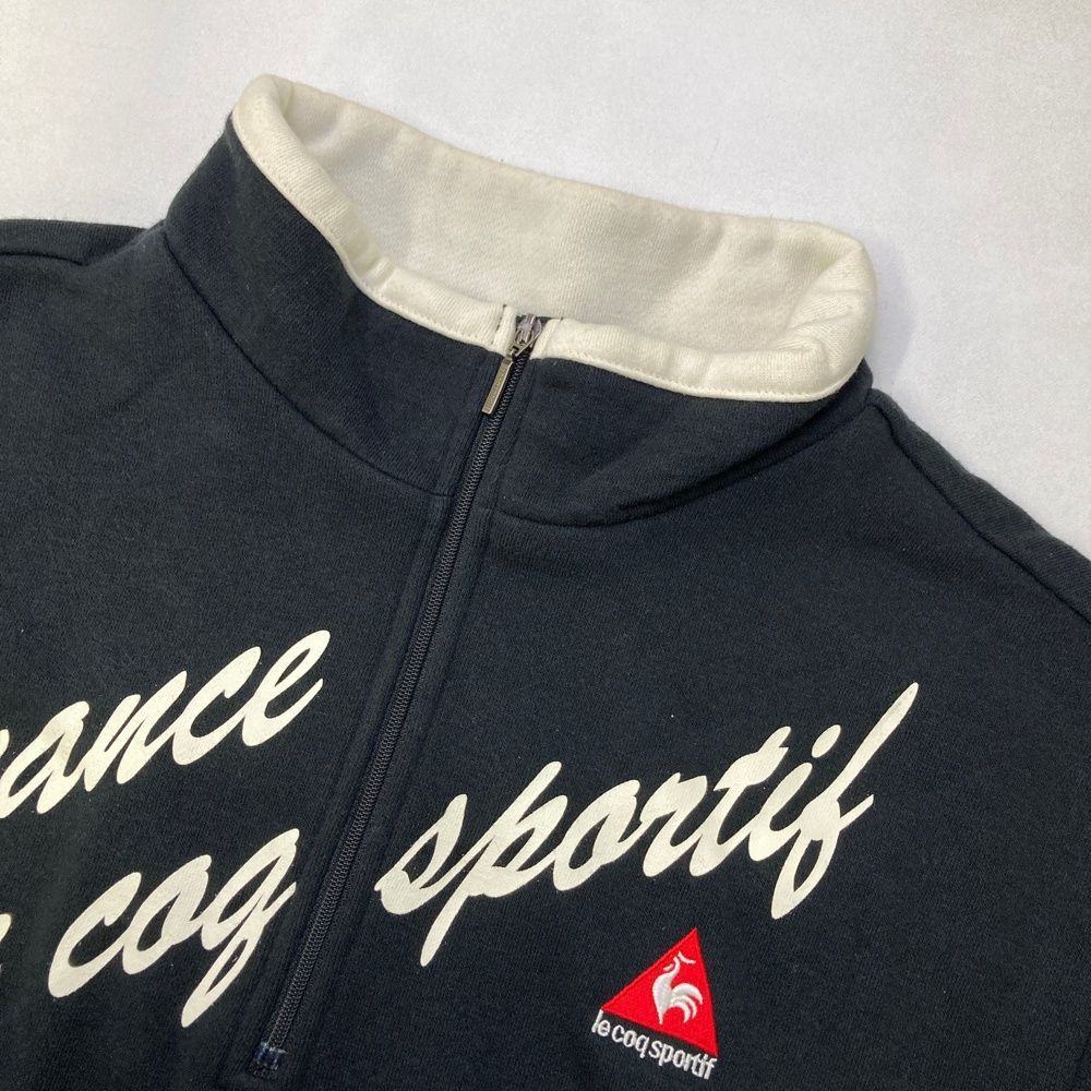 サイズ：M LE COQ GOLF ルコックゴルフ 裏起毛ハーフジップスウェット