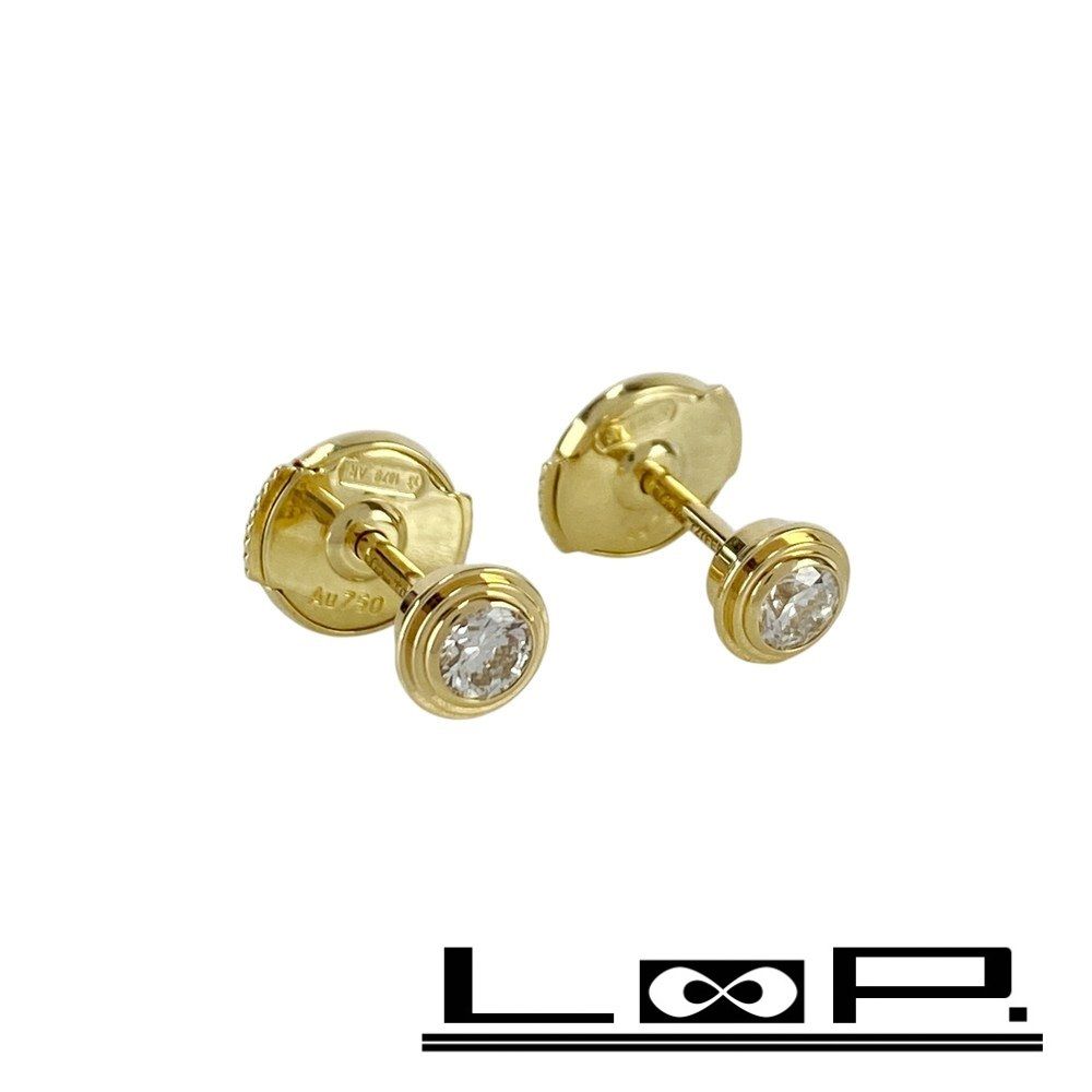 カルティエ □新同□ ダムール ピアス アクセサリー ダイヤ イエロー