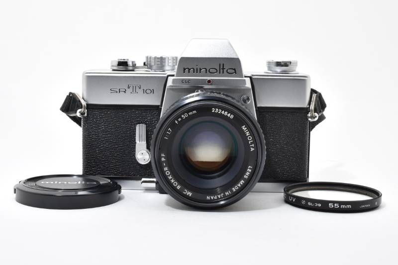 実用品】Minolta ミノルタ SRT101 / MC ROKKOR-PF 1.7 50mm レンズ