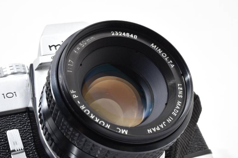 実用品】Minolta ミノルタ SRT101 / MC ROKKOR-PF 1.7 50mm レンズ