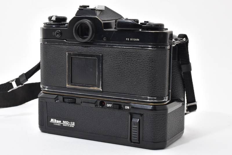 現状品】Nikon ニコン FE ボディ 黒 ブラック / MD-12付き フィルム