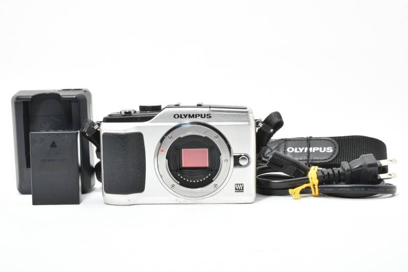 実用光学美品】Olympus オリンパス E-PL2 ボディ シルバー ミラーレス