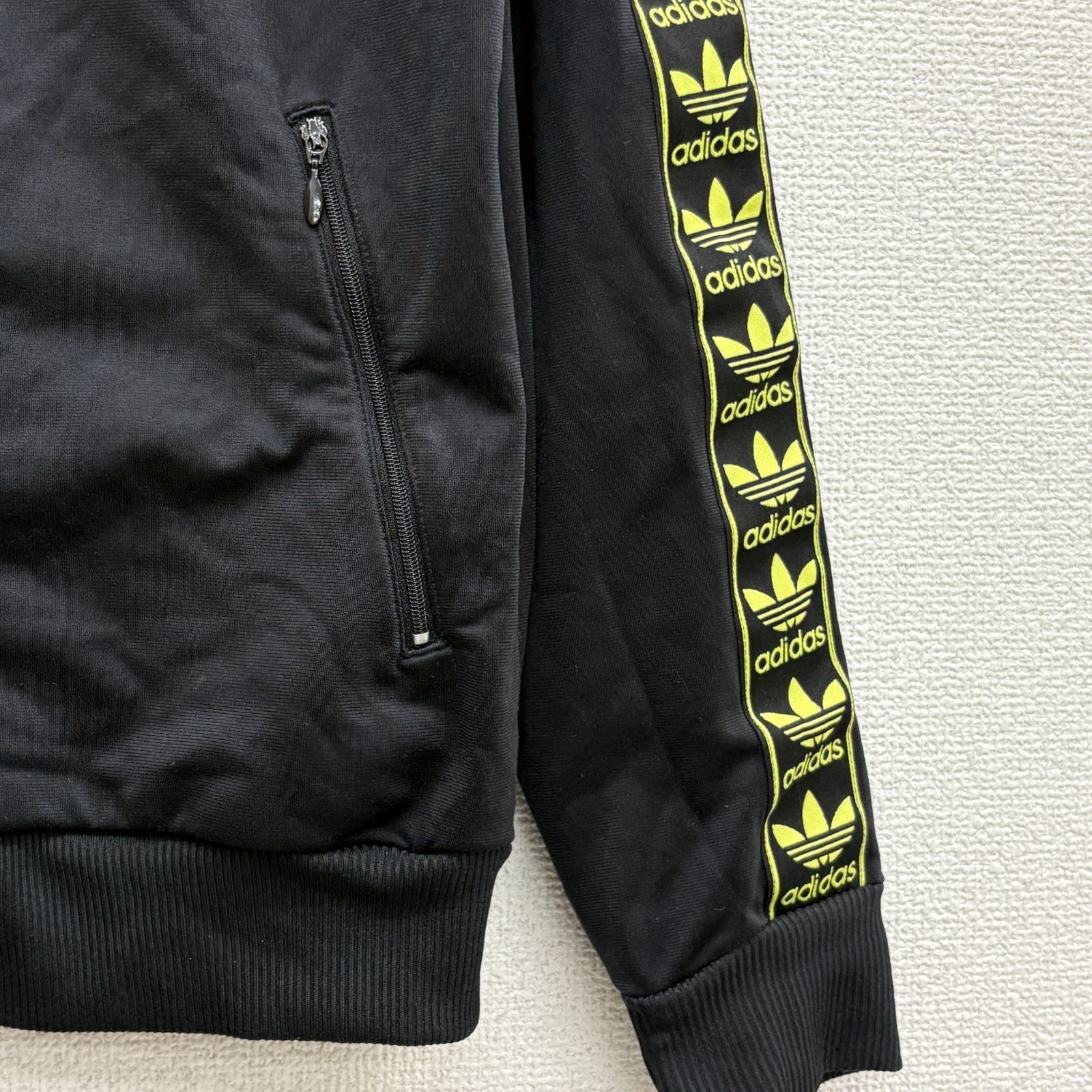 希少90s アディダス 刺繍ロゴ トレフォイルロゴ トラックジャケット L