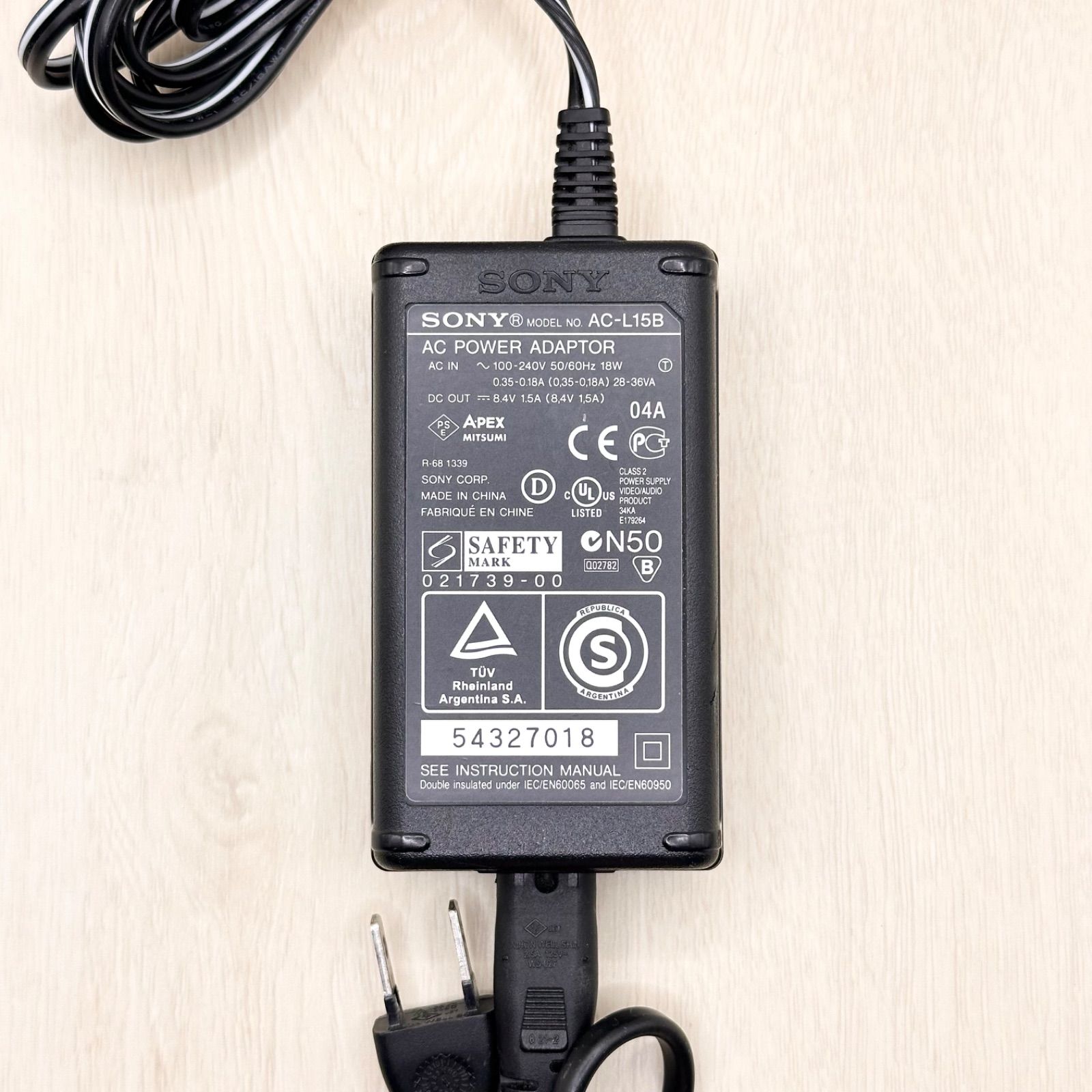 SONY AC-L15B 純正品 ソニー MiniDV 8mm デジタルエイト テープ ビデオ