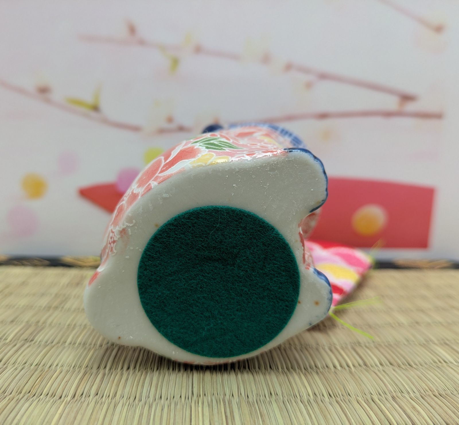 友禅磁器 招き猫 左手上げ 小 瀬戸焼 縁起物 金運 陶器製 置物 - メルカリ