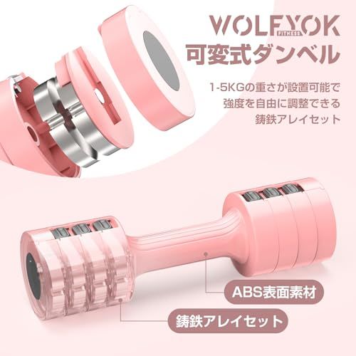 送料無料】ダンベル 可変式 【重さ調節可能・鋳鉄アレイ】 1kg～10kg