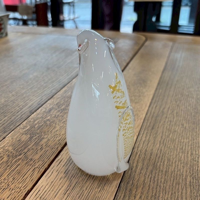 マルティグラス 金彩 ネズミ 約13cm レトロ MultiGlass ガラス 置物