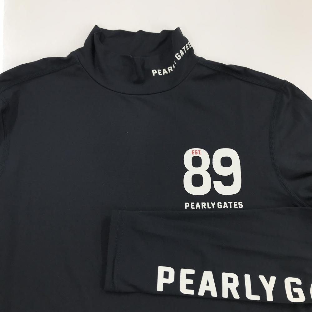 美品】パーリーゲイツ ハイネックインナーシャツ ネイビー ストレッチ