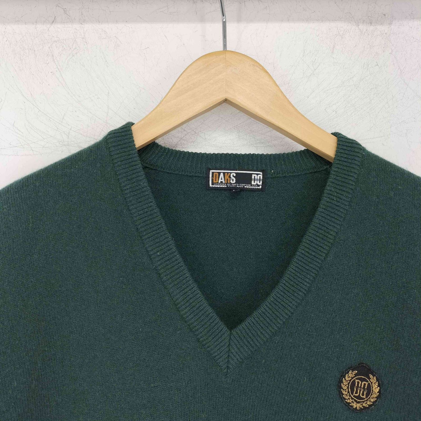 ダックスゴルフ DAKS GOLF ロゴワッペン刺繍 Vネック セーター メンズ