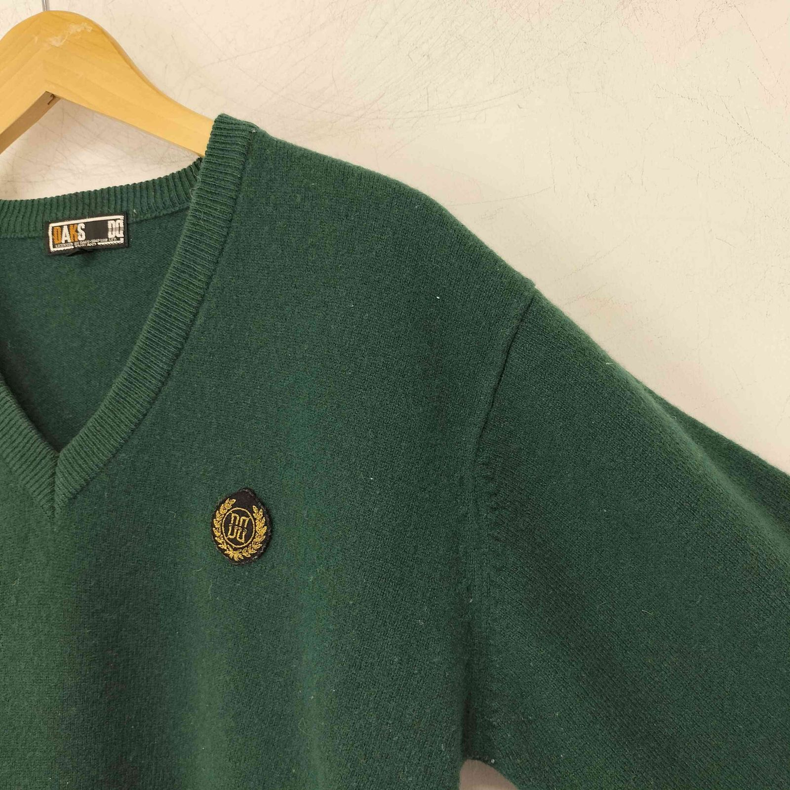 ダックスゴルフ DAKS GOLF ロゴワッペン刺繍 Vネック セーター メンズ