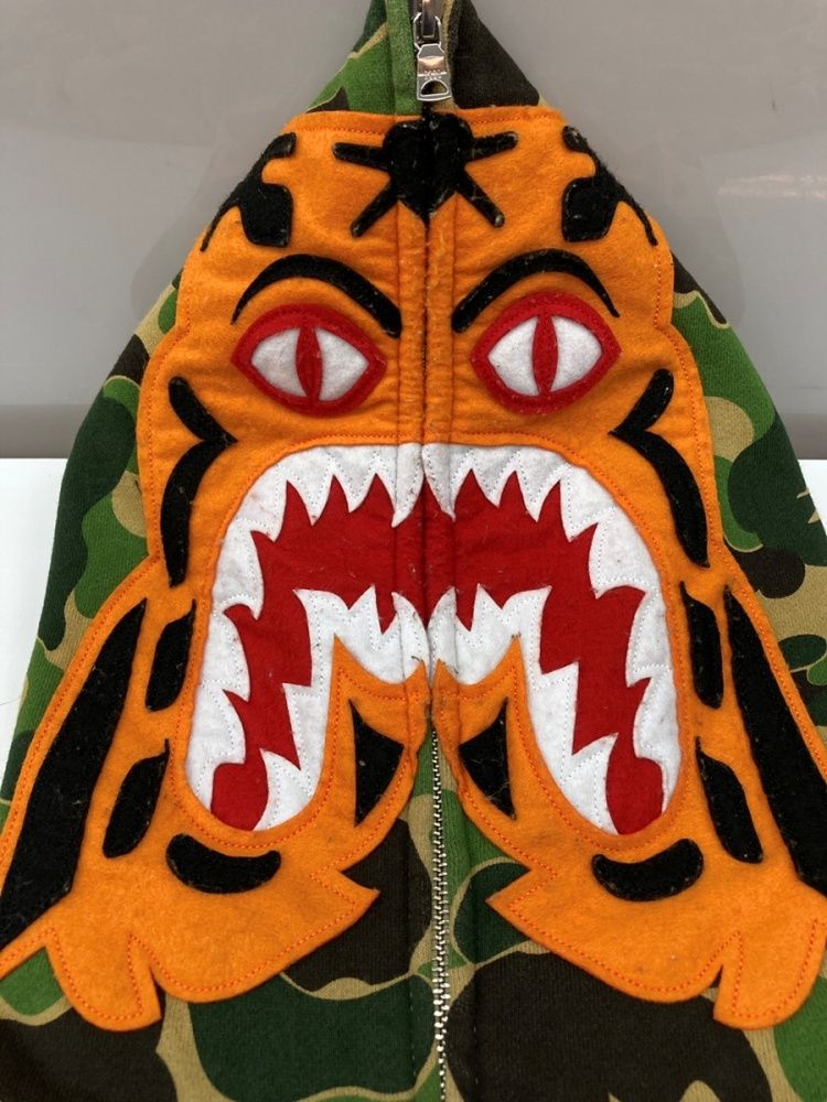アベイシングエイプ A BATHING APE ABC CAMO TIGER FULL ZIP HOODIE