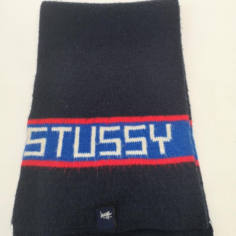 ステューシー 90s 00s オールド ロゴ マフラー 紺タグ メンズ