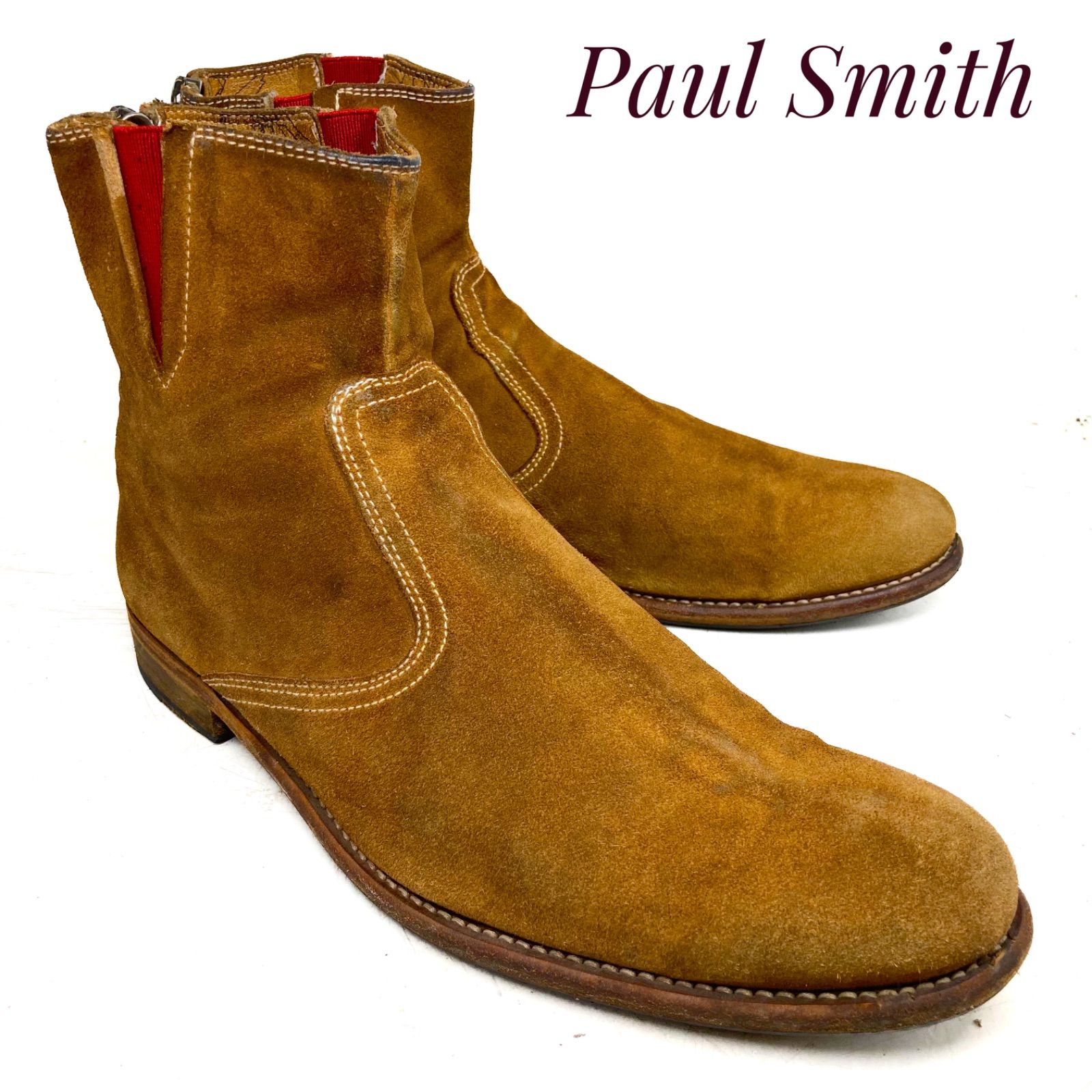 イタリア製】Paul Smith ポールスミス スウェード バックジップ