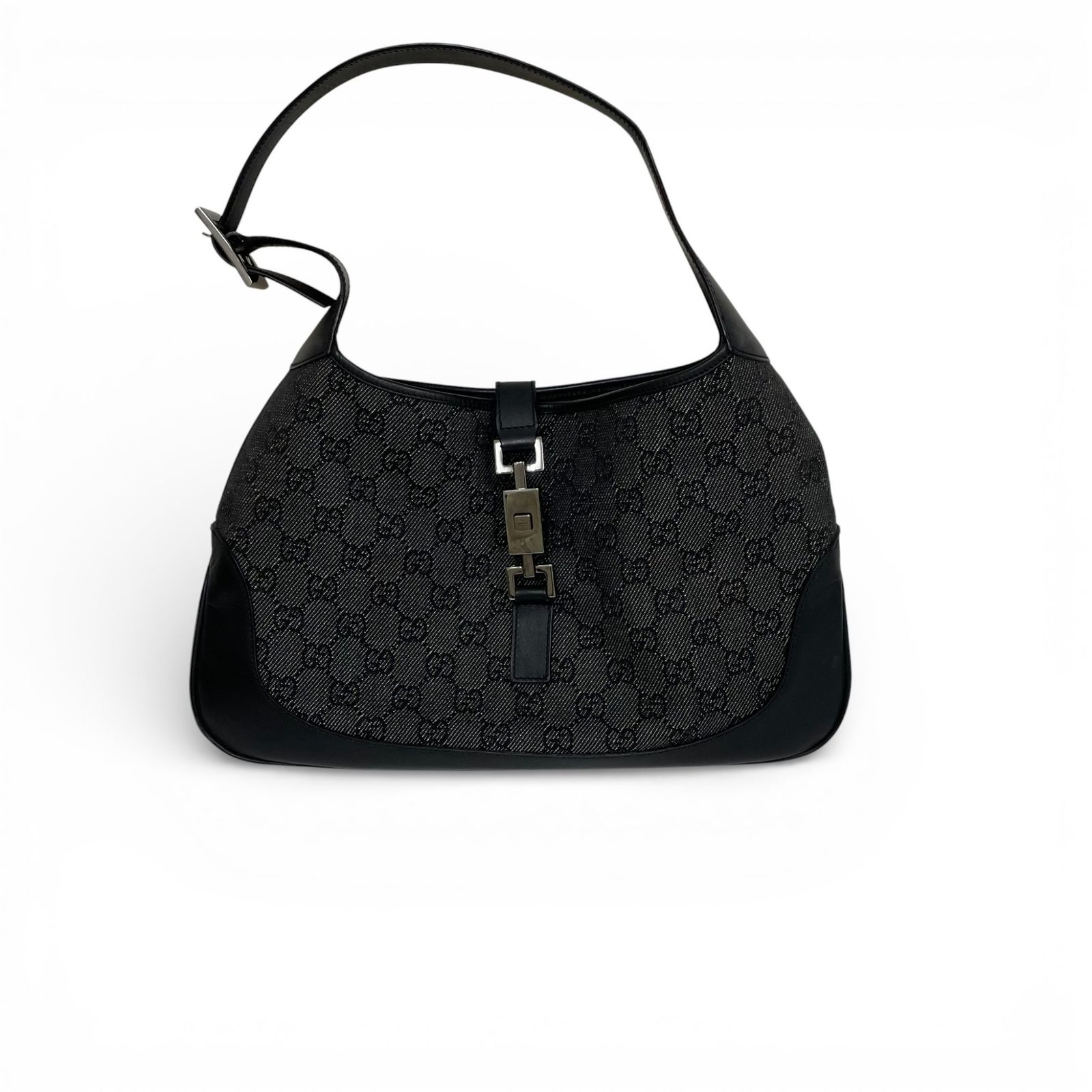 GUCCI グッチ ハンドバッグ ジャッキーライン GGキャンバス ブラック