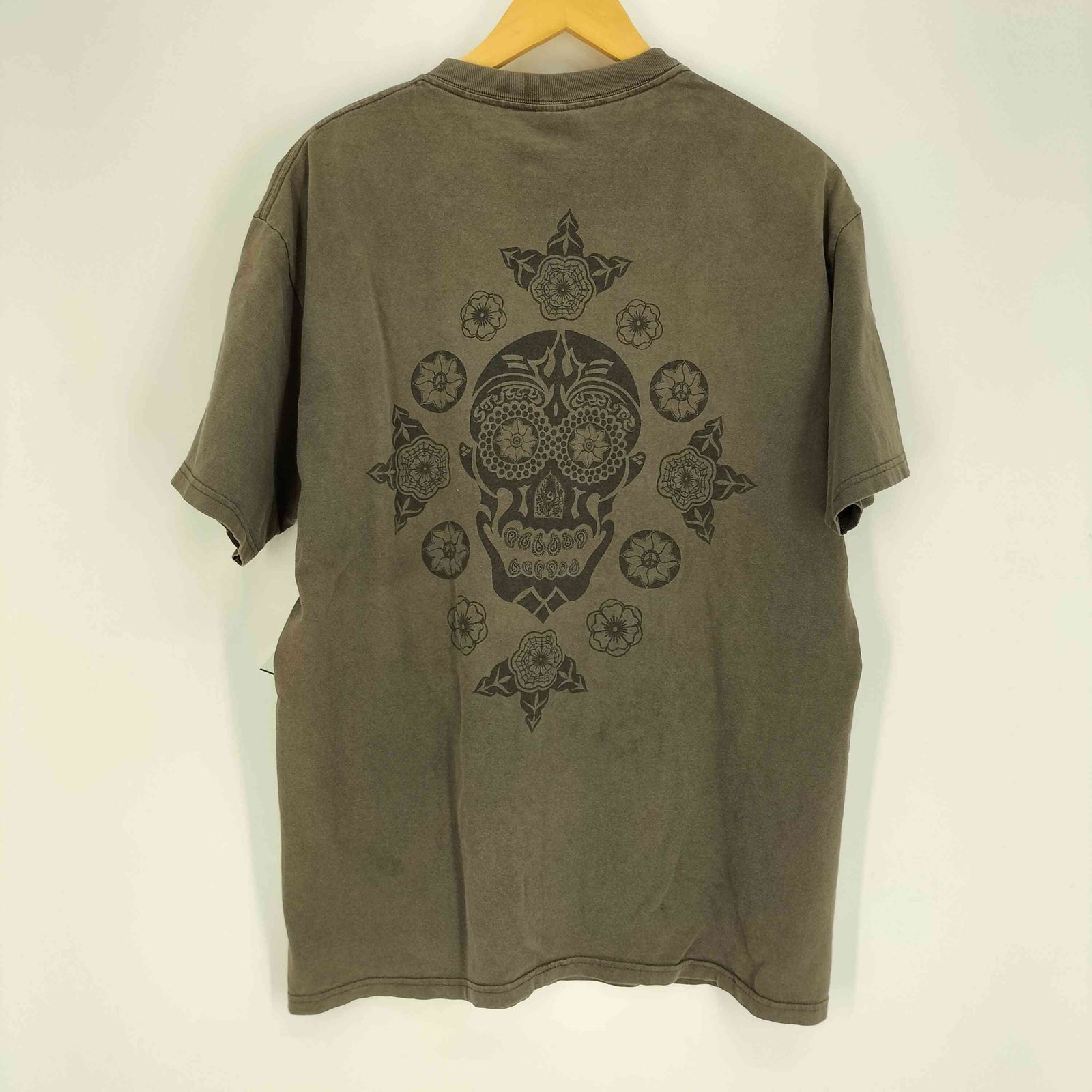 ステューシー Stussy 00S メキシコ製 スカルプリント クルーネック S/S Tシャツ メンズ import：L 