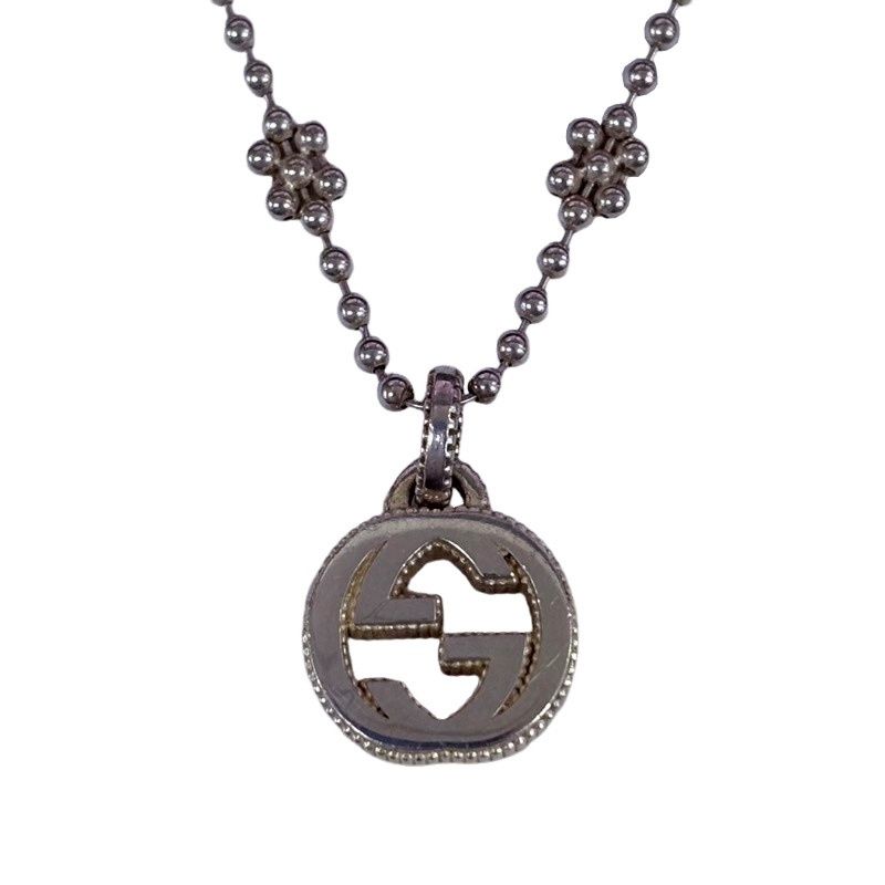 GUCCI グッチ インターロッキングG ネックレス フラワーモチーフ付き