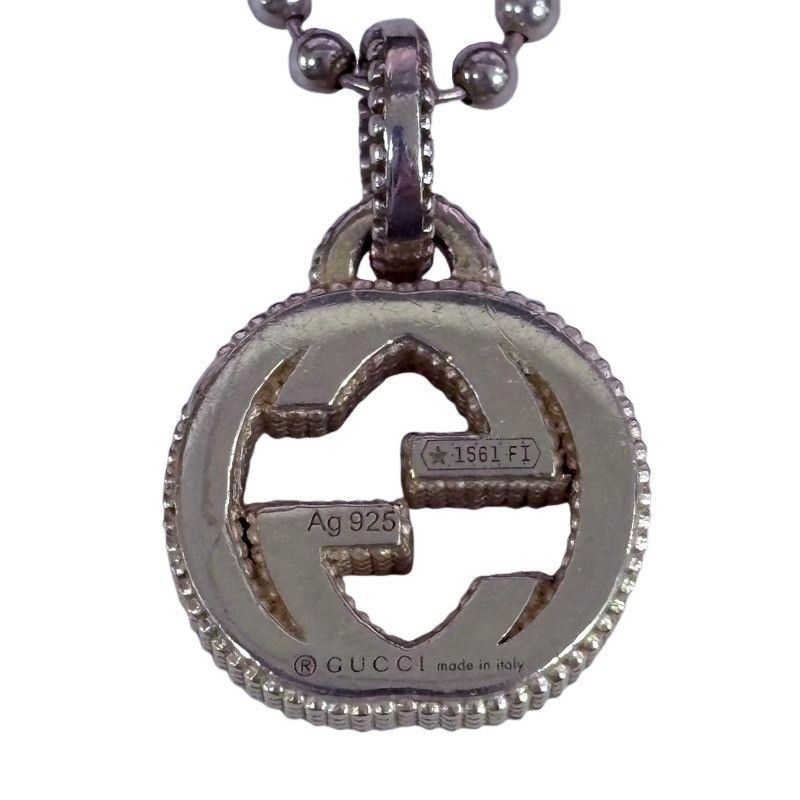 GUCCI グッチ インターロッキングG ネックレス フラワーモチーフ付き