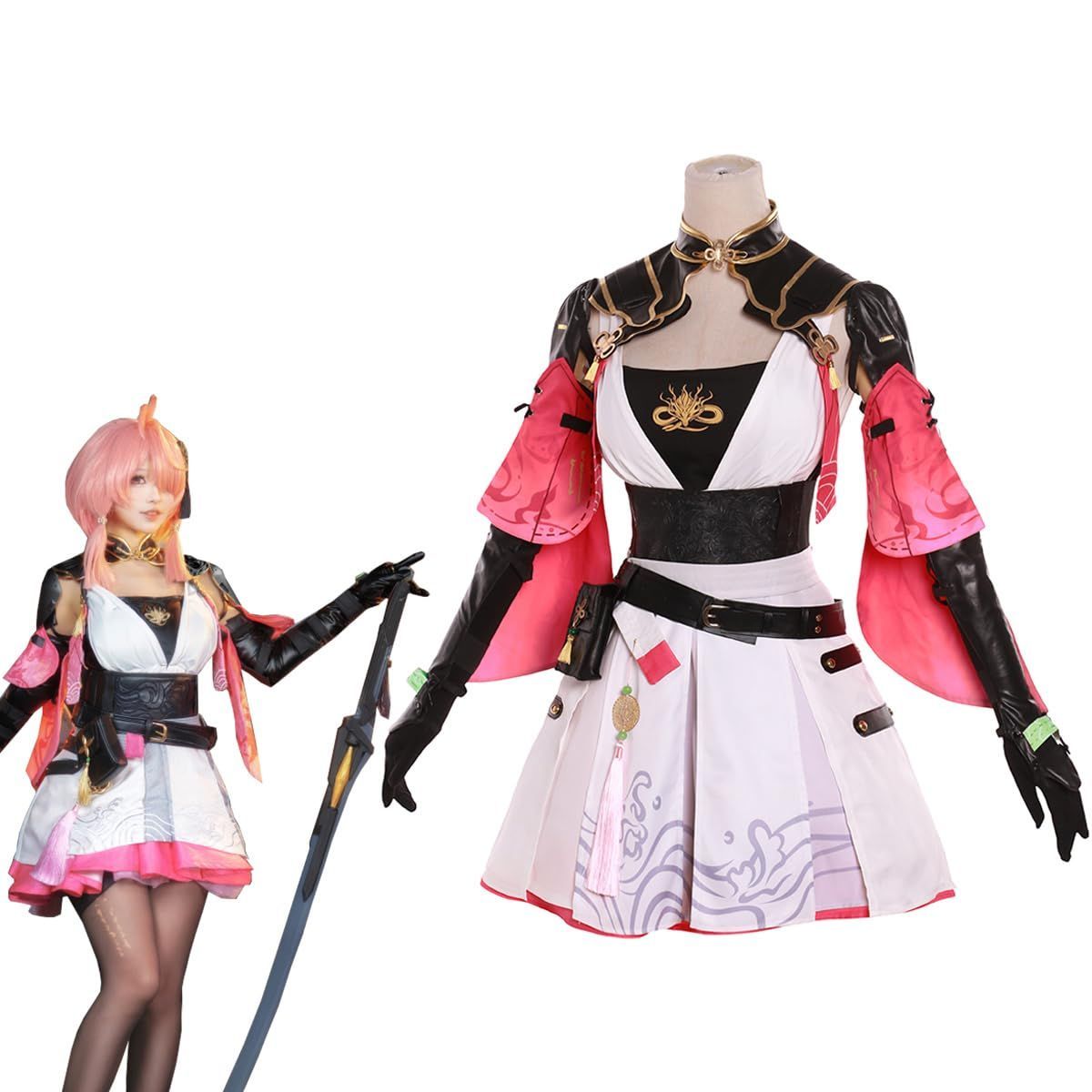 NIUKACOS 鳴潮 コスプレ 桃祈 コスプレ衣装 ももいのり コスチューム メイチョウ めいちょう ゲーム 丹瑾 アンコ 熾霞 大人用 仮装 撮影会 イベント Wuthering Waves Cospaly