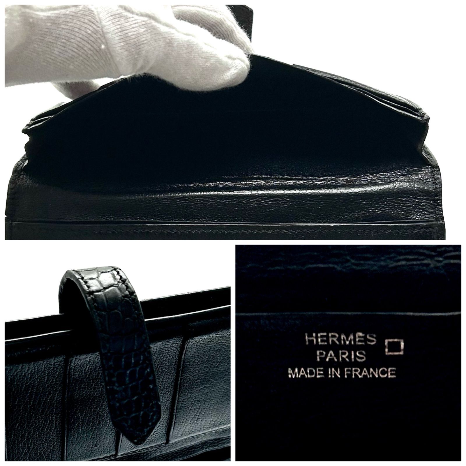 HERMES】ベアンスフレ アリゲーター シャイニー（艶あり）タイプ