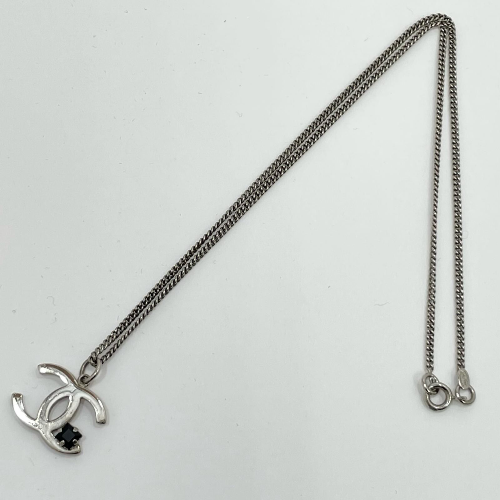 中古】CHANEL | シャネル ココマーク オニキス ペンダント ネックレス