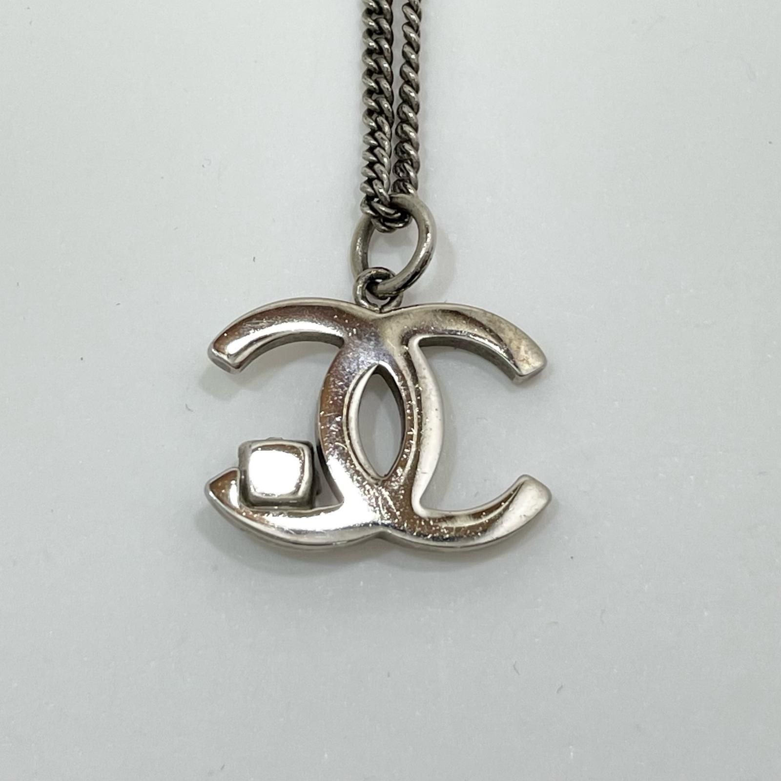 CHANEL シャネル　ココマーク　オニキス シルバー ネックレス ペンダント 中古】CHANEL | シャネル ココマーク オニキス ペンダント ネックレス