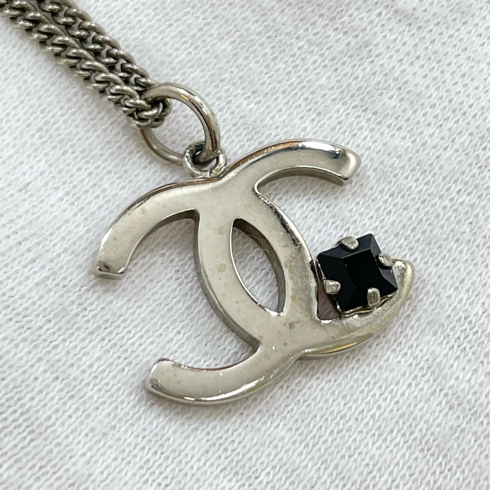 中古】CHANEL | シャネル ココマーク オニキス ペンダント ネックレス