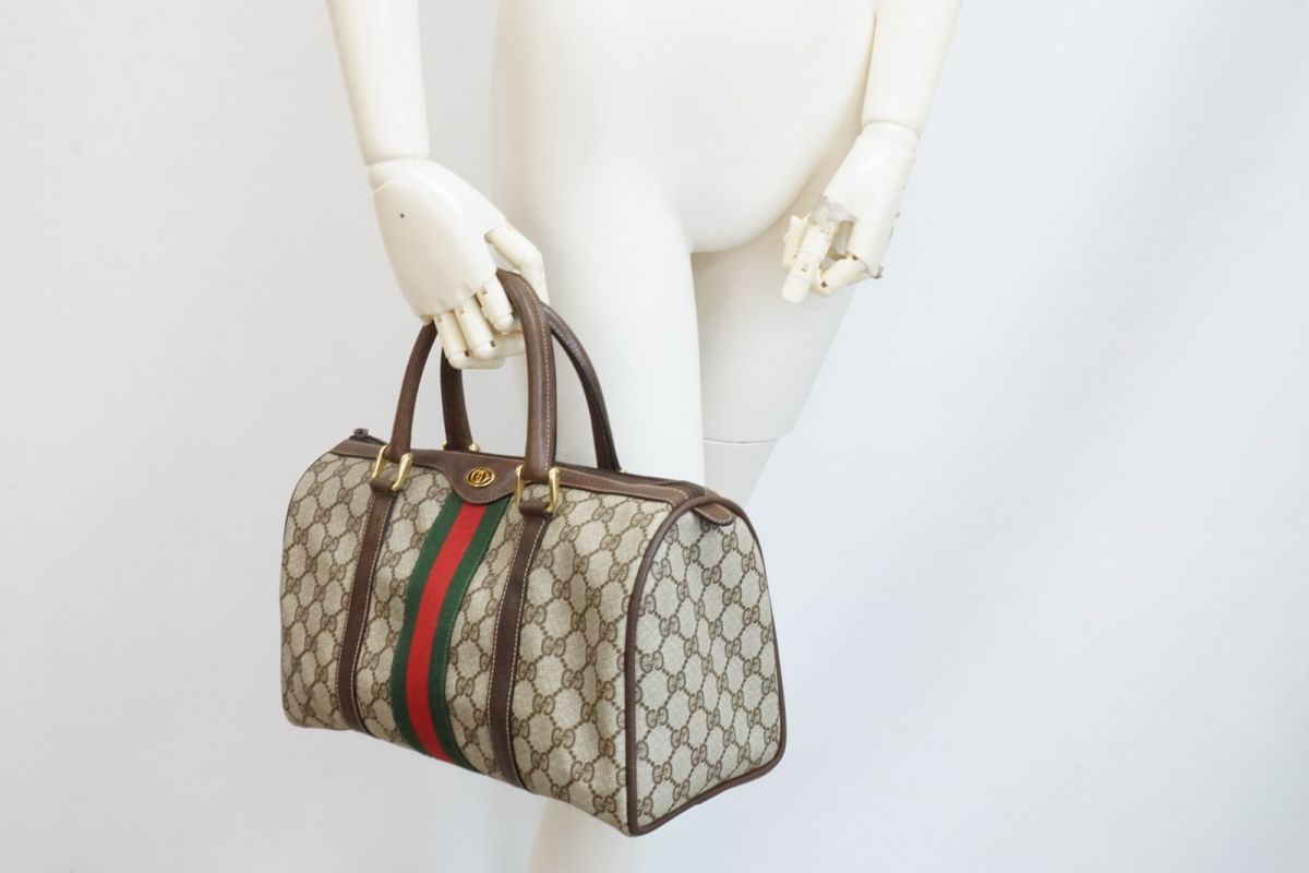 オールド グッチ ヴィンテージ ミニ ボストン ハンドバッグ トート GG