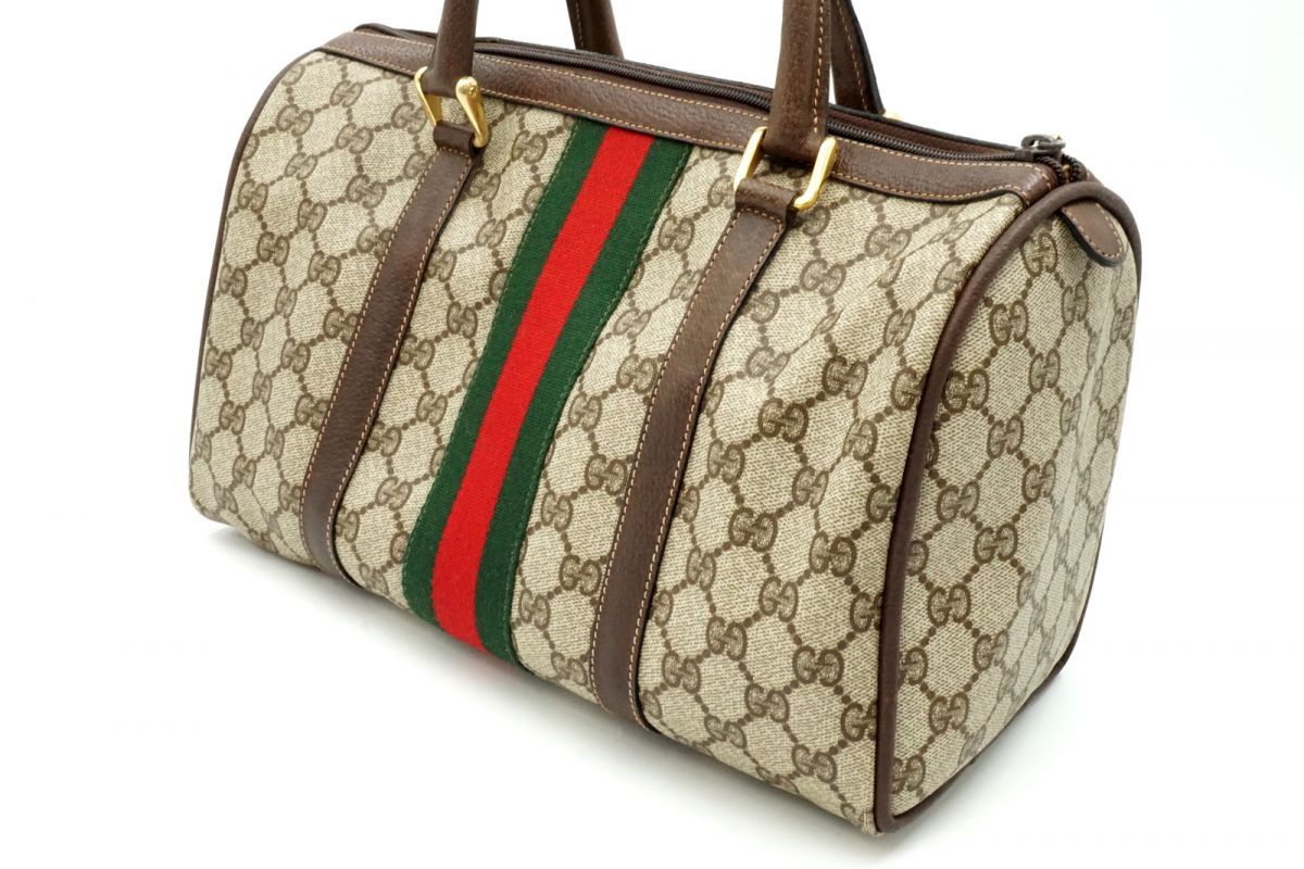 オールド グッチ ヴィンテージ ミニ ボストン ハンドバッグ トート GG