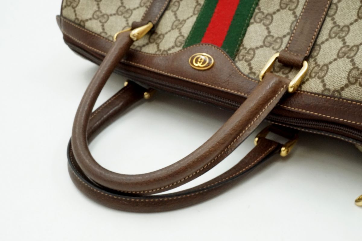 オールド グッチ ヴィンテージ ミニ ボストン ハンドバッグ トート GG