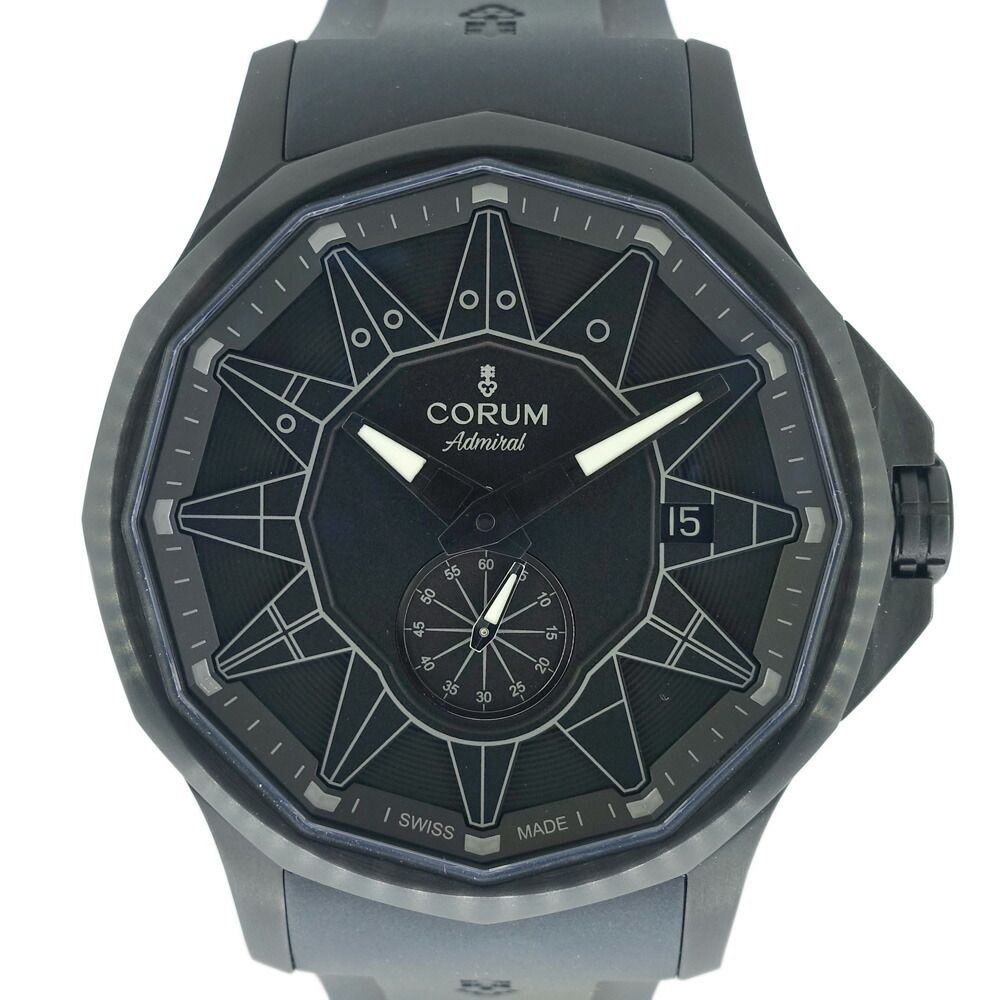 栄 コルム アドミラル レジェンド42 A395 03818 ブラック ステンレス ブラックPVD 自動巻き 腕時計 メンズ