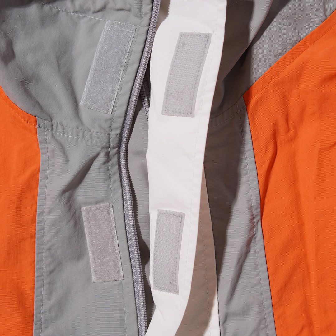 Nike ジップアップジャケット Y2K 00s ホワイト/オレンジ ナイキ NIKE ハーフジップ ナイロンジャケット L 相当 表記 S 00s USA