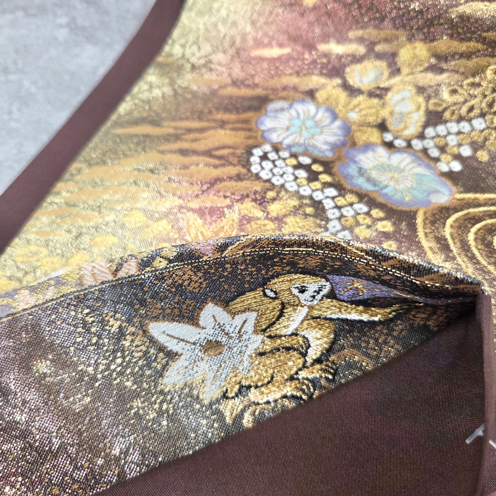 美品 逸品 粋 本金箔 辻が花 正絹 袋帯 O1052 - メルカリ