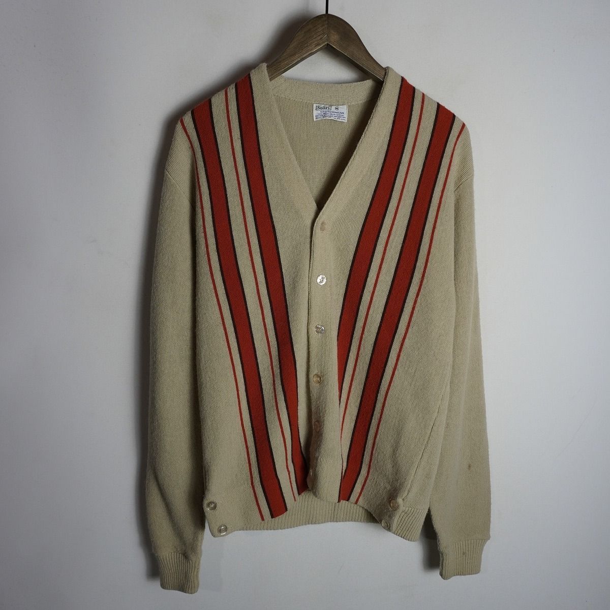 60s Searsアクリルカーディガン ヴィンテージ 古着 60年代 シアーズ Sears アクリルニットカーディガン メンズM相当