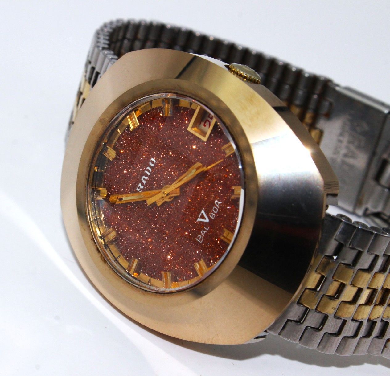 RADO ラドー バルボア 5面カットガラス 自動巻き腕時計 文字盤ブラウン RADO ラドー バルボア 5面カットガラス 自動巻き腕時計 文字盤ブラウン